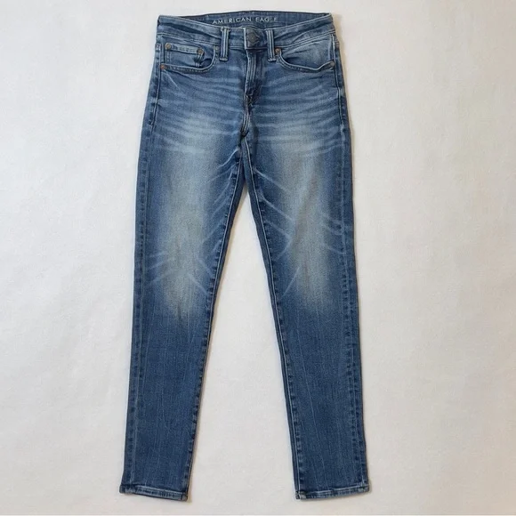 American Eagle Ne(x)t Level AirFlex Skinny Jeans Medium Wash Women’s 28x30 - Picture 1 of 13